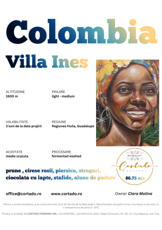 Cafea proaspat prajita - Columbia Villa Ines - microlot