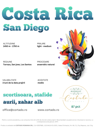 Cafea proaspat prajita - Costa Rica San Diego Anaerobic Natural