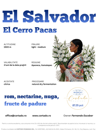 Cafea proaspat prajita - El Salvador El Cerro Pacas - microlot