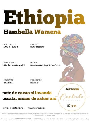 Cafea proaspat prajita - Ethiopia Hambella Wamena