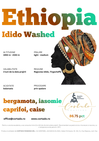 Cafea proaspat prajita - Ethiopia Idido Washed
