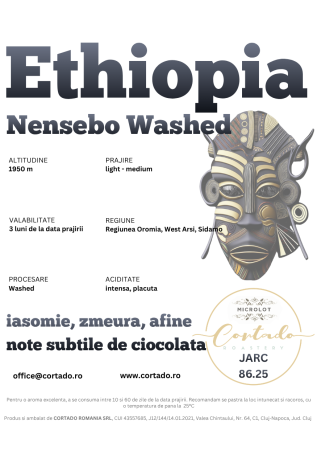 Cafea proaspat prajita - Ethiopia Nensebo Washed