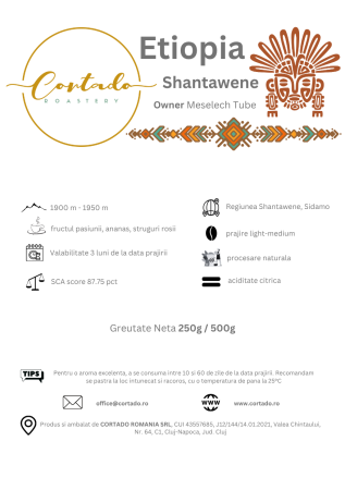 Cafea proaspat prajita - Etiopia Shantawene