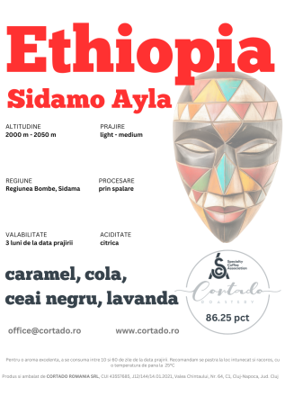 Cafea proaspat prajita - Etiopia Sidamo Ayla