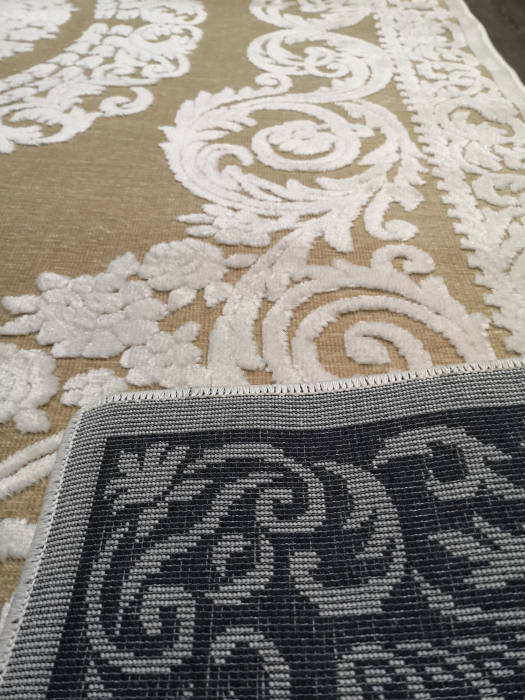 Covor 18C46, 80 x 150, Alb Relief Gelatto, e3779/a7/gl [2]