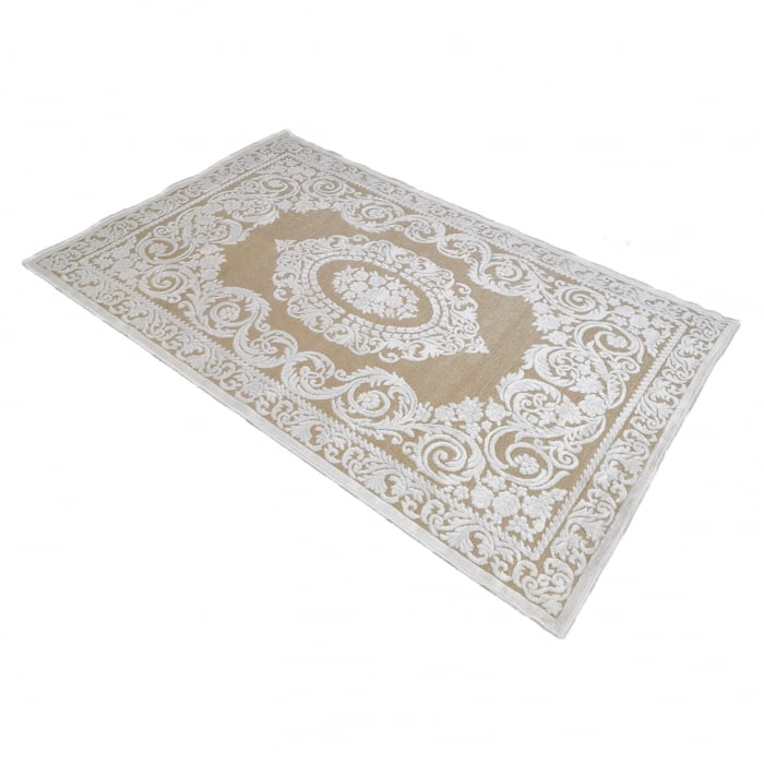 Covor 18C46, 80 x 150, Alb Relief Gelatto, e3779/a7/gl [3]