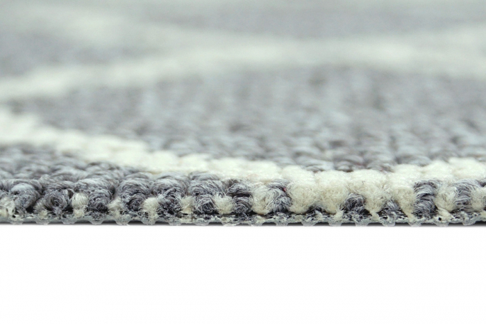 Covor Antiderapant Cardiff 100 x 150 Gri Deschis-Alb [2]