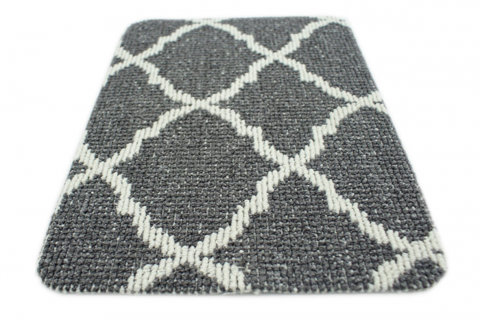 Covor Antiderapant Cardiff 100 x 150 Gri Inchis-Alb [2]