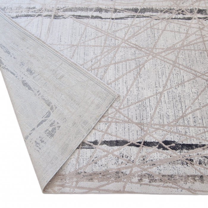 Covor antiderapant modern Bonny , 00103, 200 x 290 cm, Crem Gri, Grosime 5mm [4]