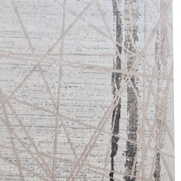 Covor antiderapant modern Bonny , 00103, 200 x 290 cm, Crem Gri, Grosime 5mm [5]
