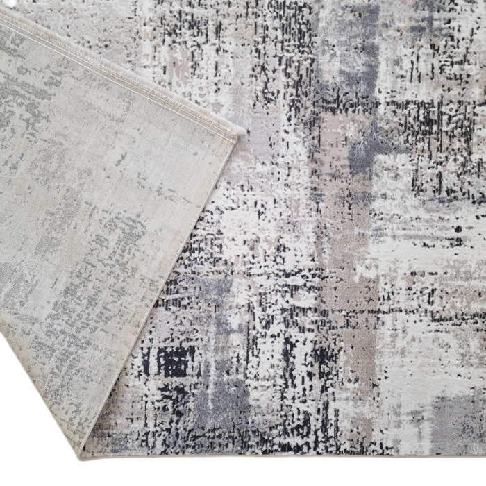 Covor antiderapant modern Myra, 00088, 120 x 180 cm, Gri Inchis Bej, Grosime 5mm [4]