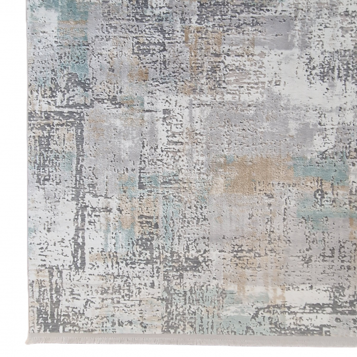 Covor antiderapant modern Myra, 00088, 120 x 180 cm, Gri Verde Aqua, Grosime 5mm [5]