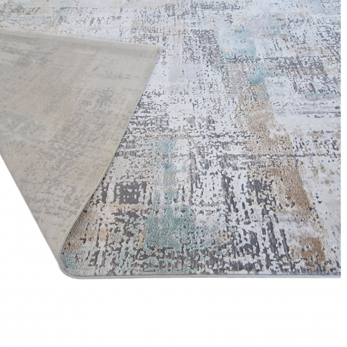 Covor antiderapant modern Myra, 00088, 120 x 180 cm, Gri Verde Aqua, Grosime 5mm [6]