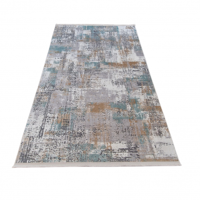Covor antiderapant modern Myra, 00088, 120 x 180 cm, Gri Verde Aqua, Grosime 5mm [4]