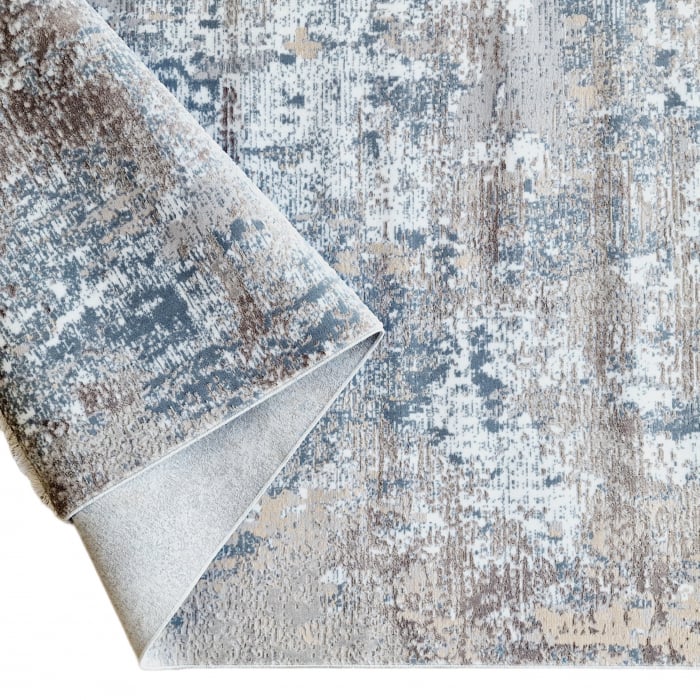 Covor antiderapant modern ,Truva 00054, 120 x 180 cm, Gri Bej, Grosime 5mm [3]