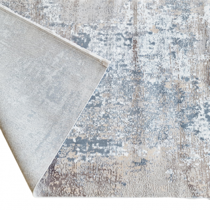 Covor antiderapant modern ,Truva 00054, 120 x 180 cm, Gri Bej, Grosime 5mm [4]