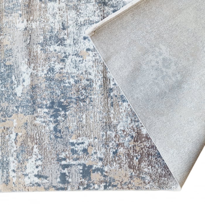 Covor antiderapant modern ,Truva 00054, 120 x 180 cm, Gri Bej, Grosime 5mm [6]