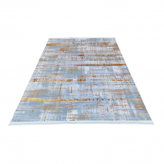 Covor antiderapant modern ,Truva 00059, 100 x 200 cm, Gri Terra, Grosime 5mm [2]