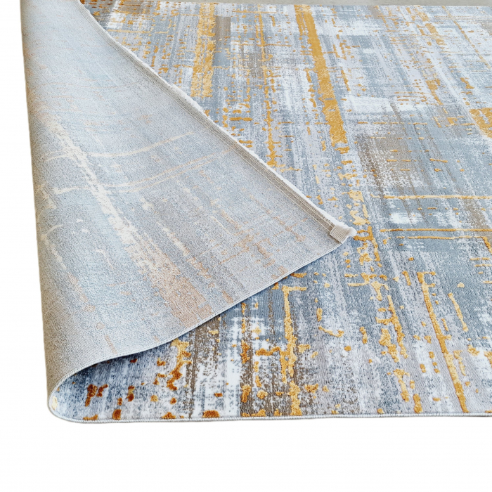 Covor antiderapant modern ,Truva 00059, 100 x 200 cm, Gri Terra, Grosime 5mm [6]