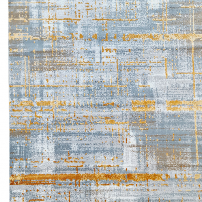 Covor antiderapant modern ,Truva 00059, 100 x 200 cm, Gri Terra, Grosime 5mm [9]