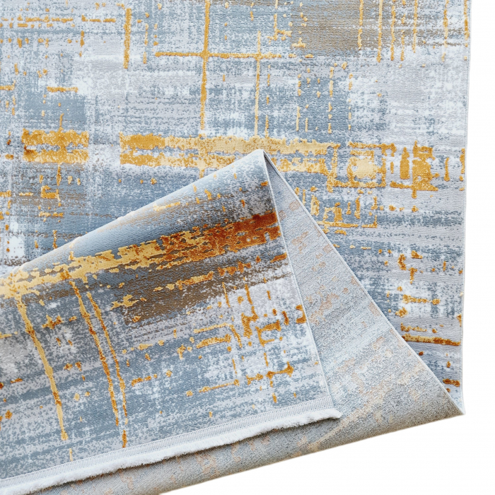 Covor antiderapant modern ,Truva 00059, 100 x 200 cm, Gri Terra, Grosime 5mm [5]