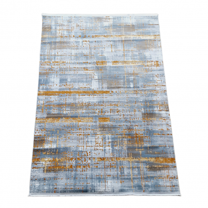 Covor antiderapant modern ,Truva 00059, 100 x 200 cm, Gri Terra, Grosime 5mm [8]