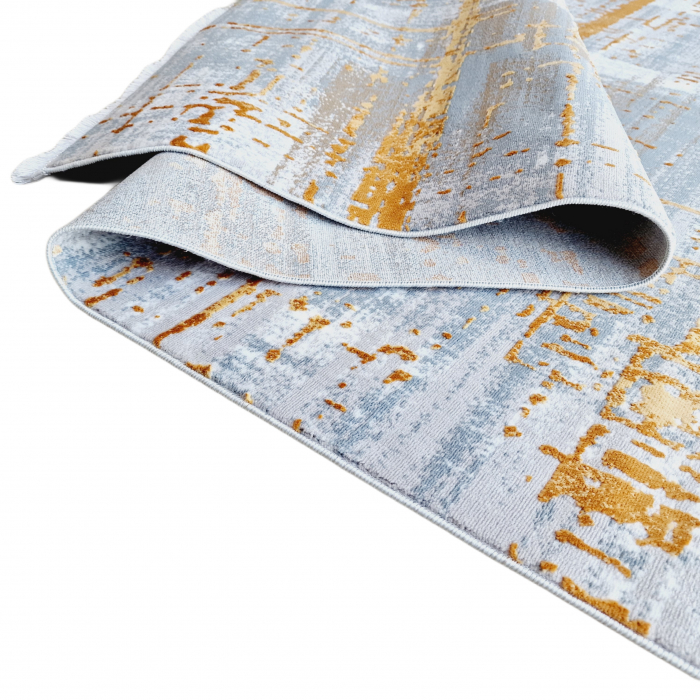Covor antiderapant modern ,Truva 00059, 100 x 200 cm, Gri Terra, Grosime 5mm [3]