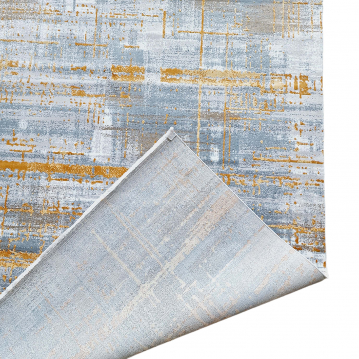 Covor antiderapant modern ,Truva 00059, 100 x 200 cm, Gri Terra, Grosime 5mm [4]