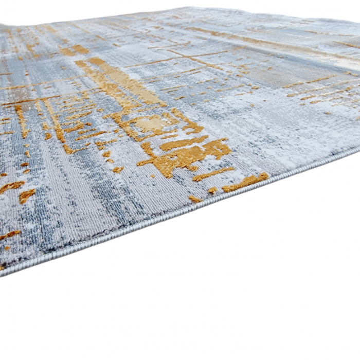 Covor antiderapant modern ,Truva 00059, 100 x 200 cm, Gri Terra, Grosime 5mm [7]