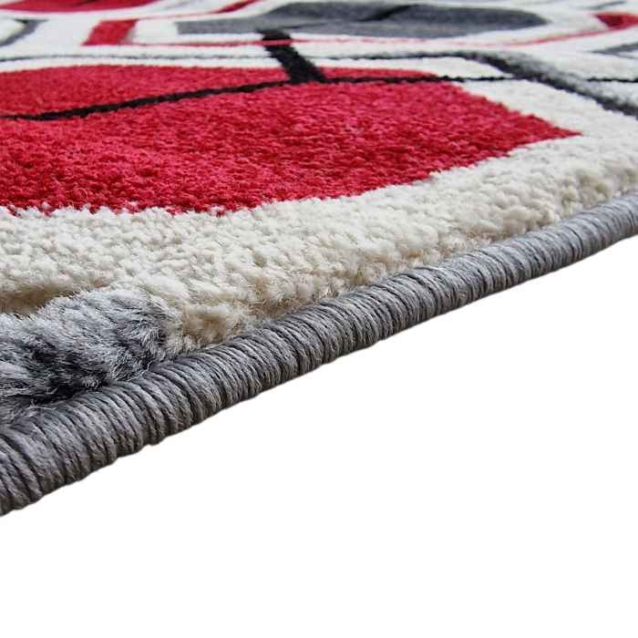 Covor Carvino, 160 x 230 Gri Deschis/Rosu 1832A [5]