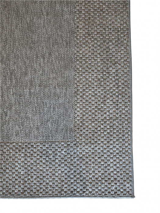 Covor modern Sisal, tip iuta, Gri Inchis 0006A, Living, Dormitor, Hol, Bucatarie, 125 x 200 cm [3]