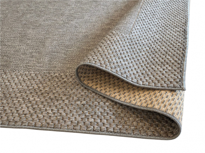 Covor modern Sisal, tip iuta, Gri Inchis 0006A, Living, Dormitor, Hol, Bucatarie, 125 x 200 cm [5]