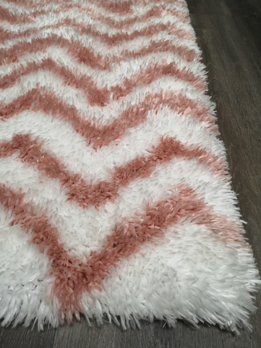 Covor Plush, 133 x 190, Crem/Roz, 0009A [6]