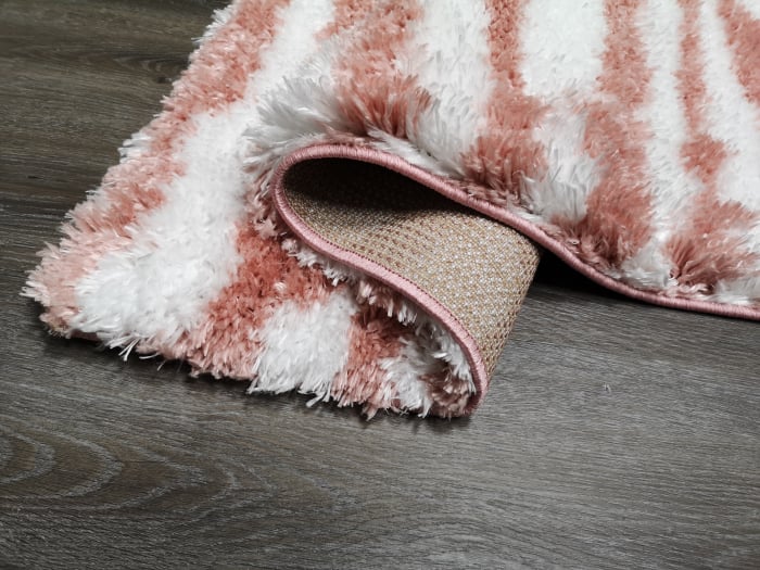 Covor Plush, 80 x 150, Roz/Crem, 0007A [3]