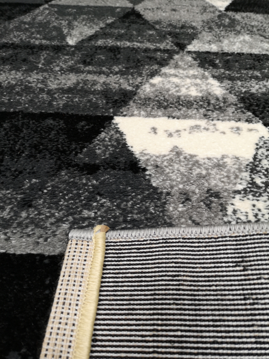 Covor Twist, 80 x 150 Gri/Negru Geometric 1752A [3]