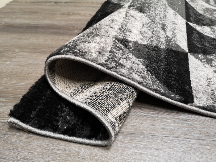 Covor Twist, 80 x 150 Gri/Negru Geometric 1752A [4]