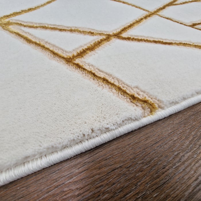 Traversa Pera, 80 x 300 Alb-Crem|Auriu 0402B [2]