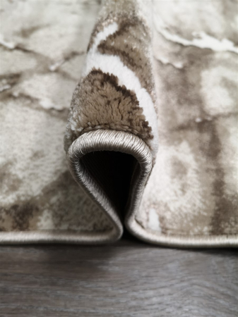 Covor 18C52, 100 x 200, Maro-Alb Abstract, Brio, e3849/a2/bi [1]