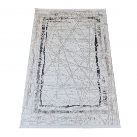 Acasa - Covor antiderapant modern Bonny , 00103, 200 x 290 cm, Crem Gri, Grosime 5mm