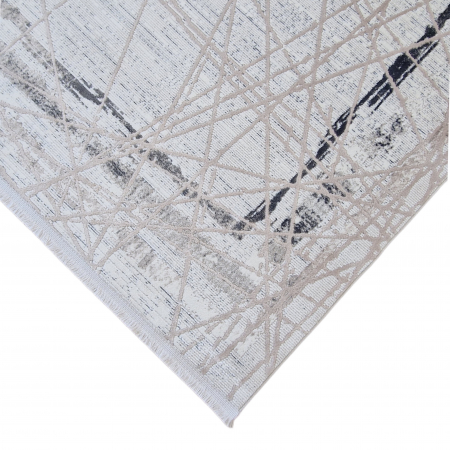 Covor antiderapant modern Bonny , 00103, 120 x 180 cm, Crem Gri, Grosime 5mm [5]
