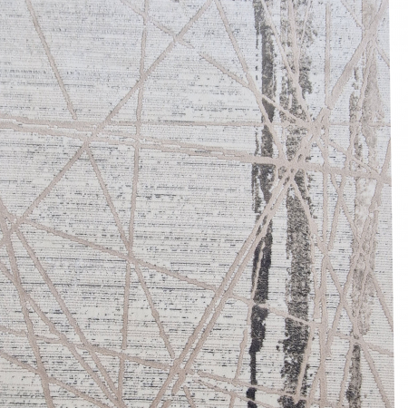Covor antiderapant modern Bonny , 00103, 120 x 180 cm, Crem Gri, Grosime 5mm [4]