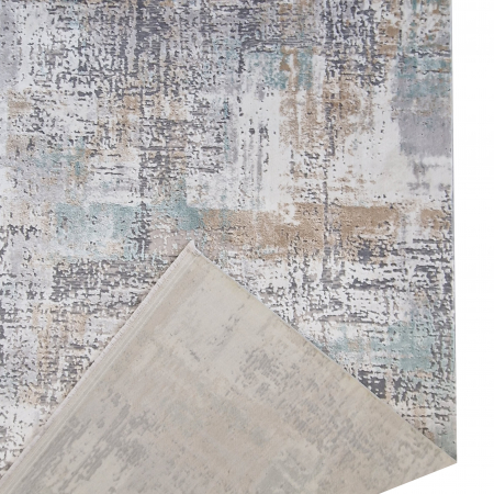 Covor antiderapant modern Myra, 00088, 80 x 150 cm, Gri Verde Aqua, Grosime 5mm [7]