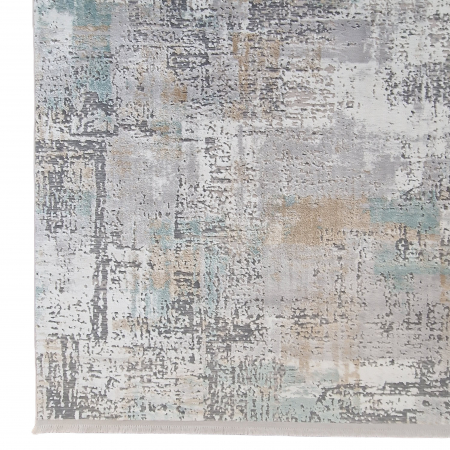 Covor antiderapant modern Myra, 00088, 80 x 150 cm, Gri Verde Aqua, Grosime 5mm [4]