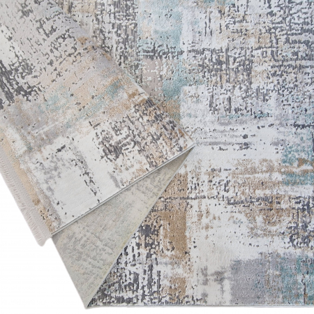 Covor antiderapant modern Myra, 00088, 80 x 150 cm, Gri Verde Aqua, Grosime 5mm [6]