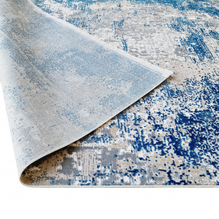Covor antiderapant modern ,Truva 00054, 120 x 180 cm, Gri Albastru, Grosime 5mm [4]