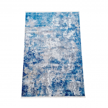 Covoare Moderne - Covor antiderapant modern ,Truva 00054, 120 x 180 cm, Gri Albastru, Grosime 5mm
