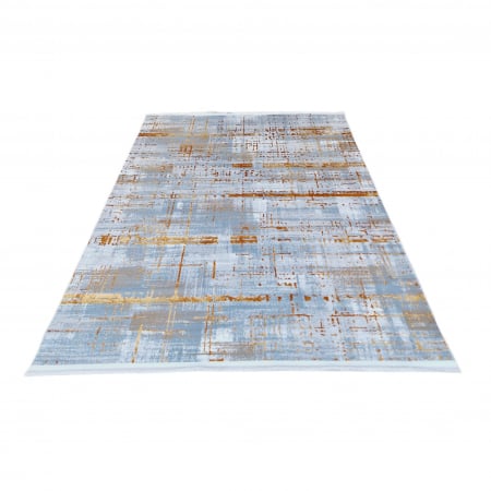 Covor antiderapant modern ,Truva 00059, 100 x 200 cm, Gri Terra, Grosime 5mm [1]