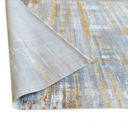 Covor antiderapant modern ,Truva 00059, 100 x 200 cm, Gri Terra, Grosime 5mm [5]