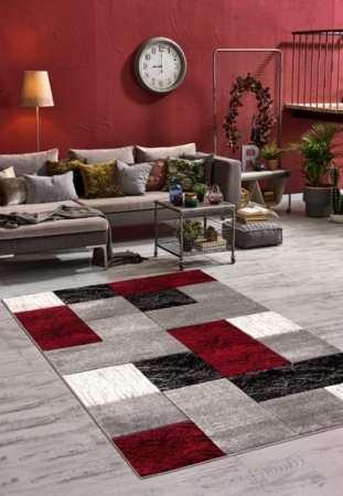 Traversa Carvino, 80 x 150 Gri Deschis/Negru 1835A [5]