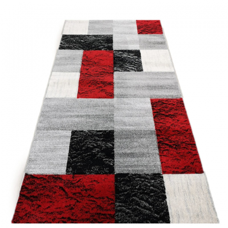 Covoare mktp - Traversa Carvino, 80 x 150 Gri Deschis/Negru 1835A